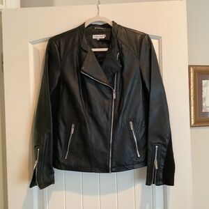 Calvin Klein Faux Leather Moto Jacket
